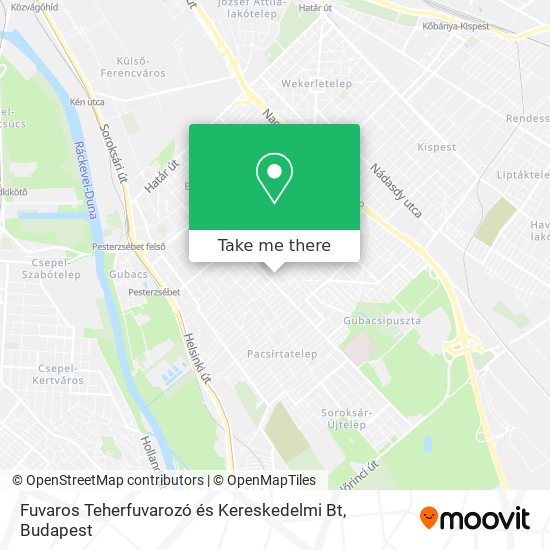 Fuvaros Teherfuvarozó és Kereskedelmi Bt map