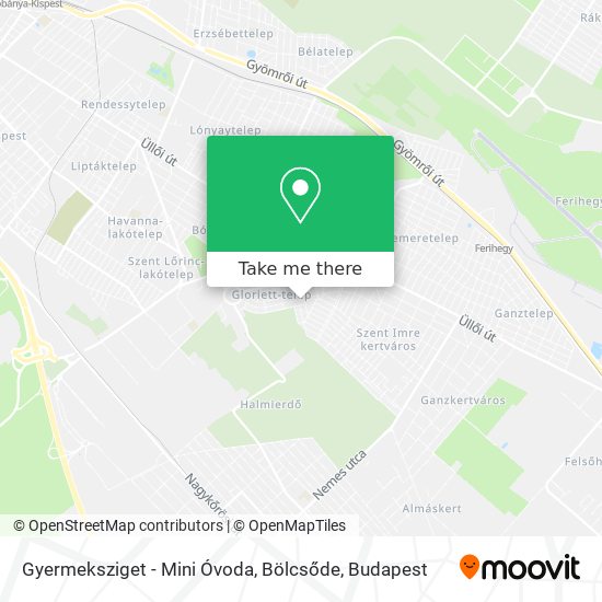 Gyermeksziget - Mini Óvoda, Bölcsőde map