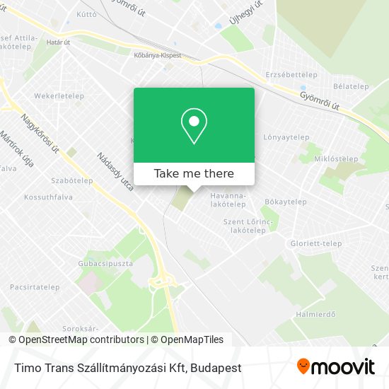 Timo Trans Szállítmányozási Kft map