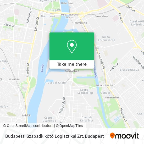 Budapesti Szabadkikötő Logisztikai Zrt map