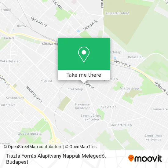Tiszta Forrás Alapítvány Nappali Melegedő map