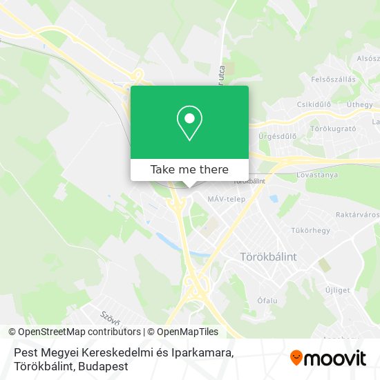 Pest Megyei Kereskedelmi és Iparkamara, Törökbálint map