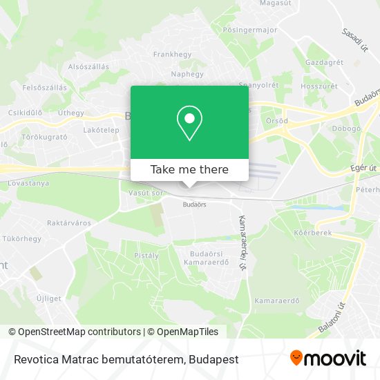 Revotica Matrac bemutatóterem map