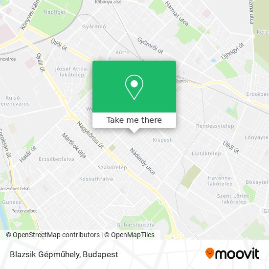 Blazsik Gépműhely map