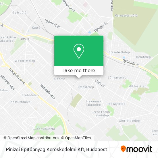 Pinizsi Építőanyag Kereskedelmi Kft map