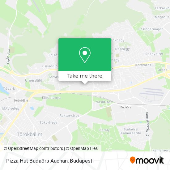 Pizza Hut Budaörs Auchan map