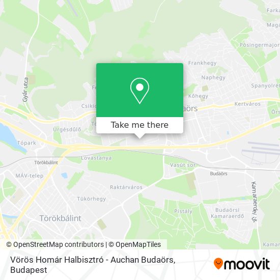 Vörös Homár Halbisztró - Auchan Budaörs map