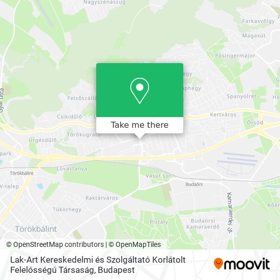 Lak-Art Kereskedelmi és Szolgáltató Korlátolt Felelósségú Társaság map