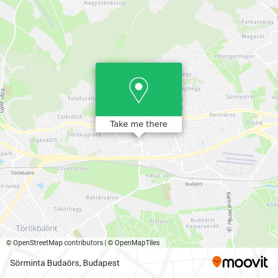 Sörminta Budaörs map