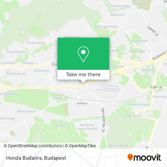 Honda Budaörs map