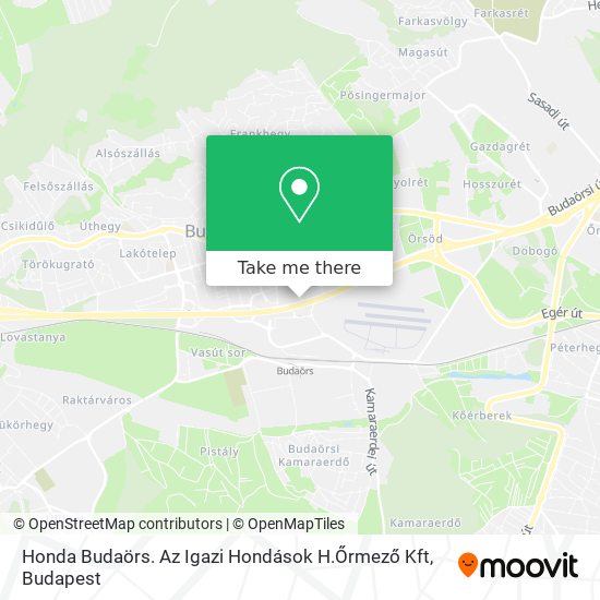 Honda Budaörs. Az Igazi Hondások H.Őrmező Kft map