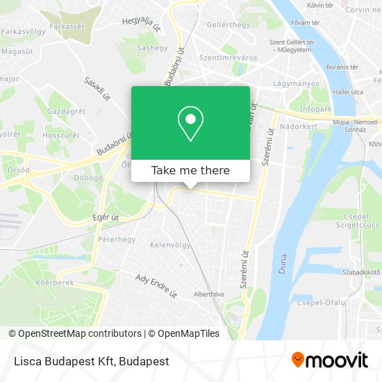 Lisca Budapest Kft map