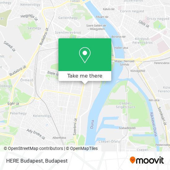 HERE Budapest map