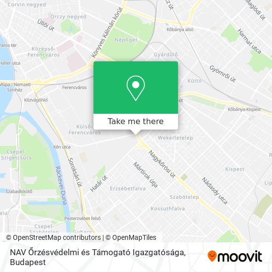 NAV Őrzésvédelmi és Támogató Igazgatósága map