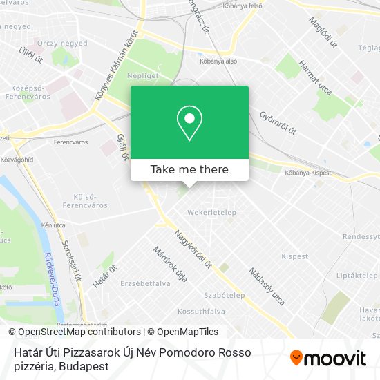 Határ Úti Pizzasarok Új Név Pomodoro Rosso pizzéria map