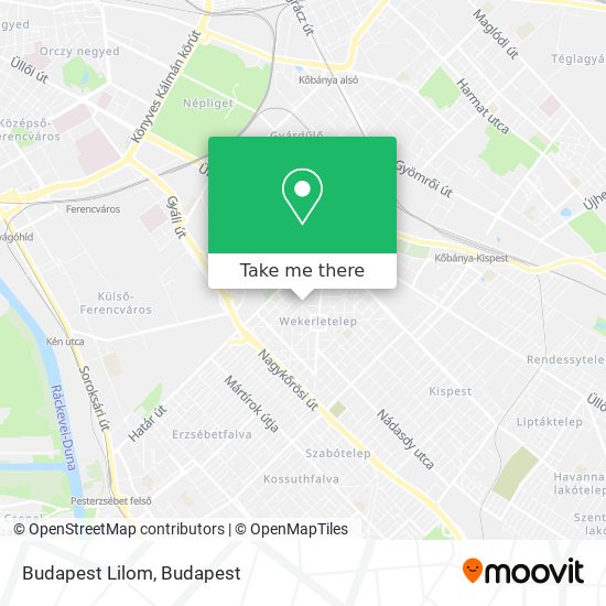 Budapest Lilom map