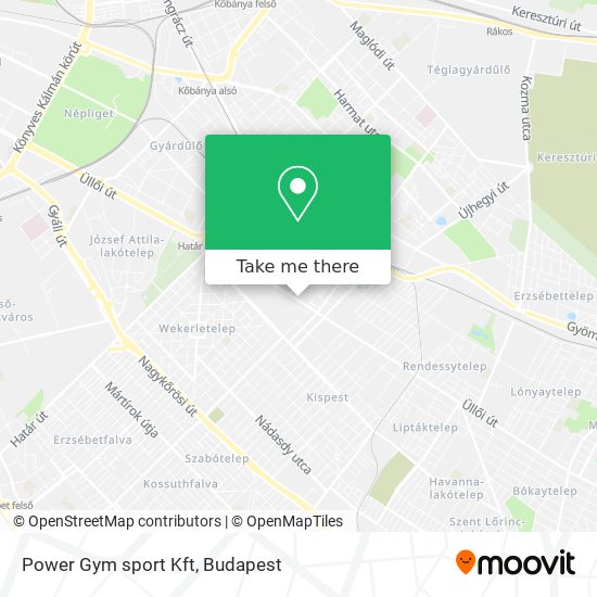 Power Gym sport Kft map