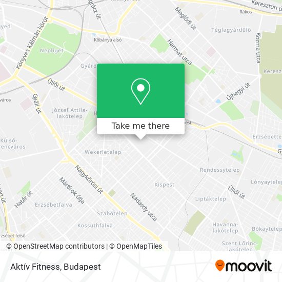 Aktív Fitness map