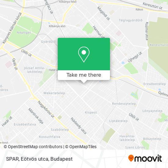 SPAR, Eötvös utca map