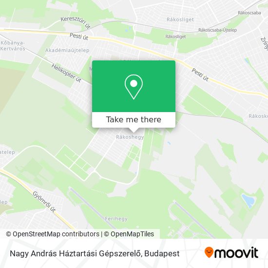 Nagy András Háztartási Gépszerelő map