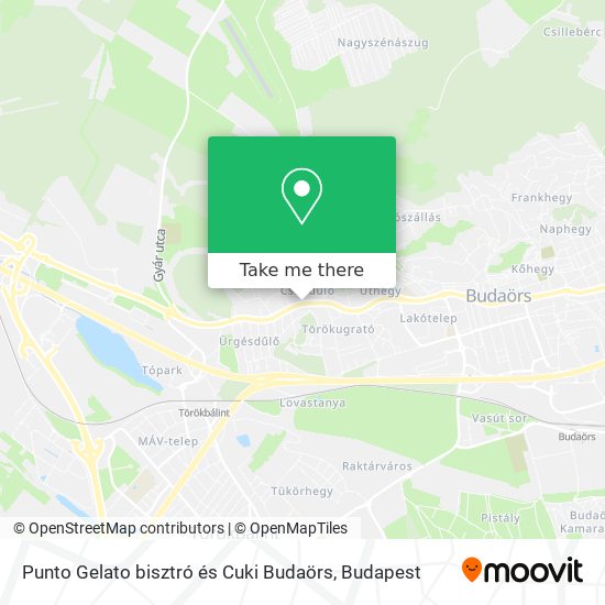 Punto Gelato bisztró és Cuki Budaörs map