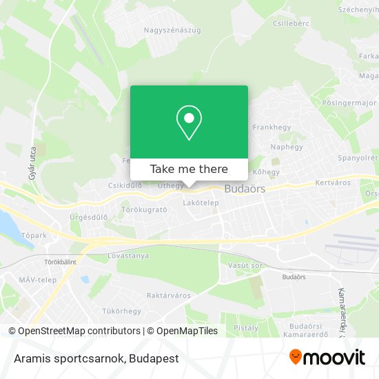 Aramis sportcsarnok map