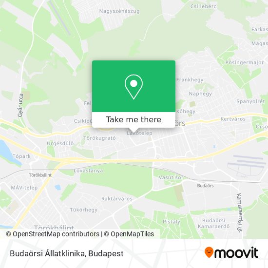 Budaörsi Állatklinika map