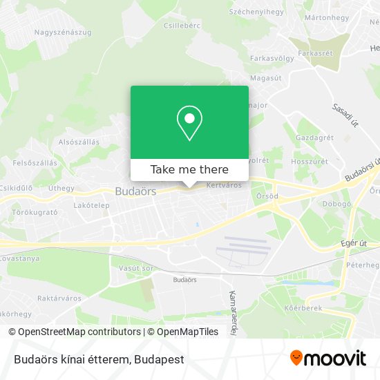 Budaörs kínai étterem map