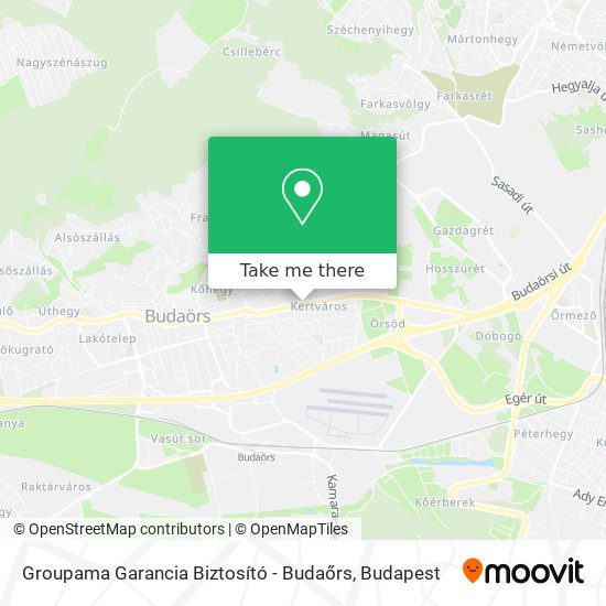 Groupama Garancia Biztosító - Budaőrs map