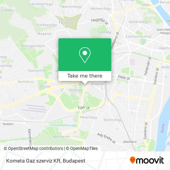 Kometa Gaz szerviz Kft map