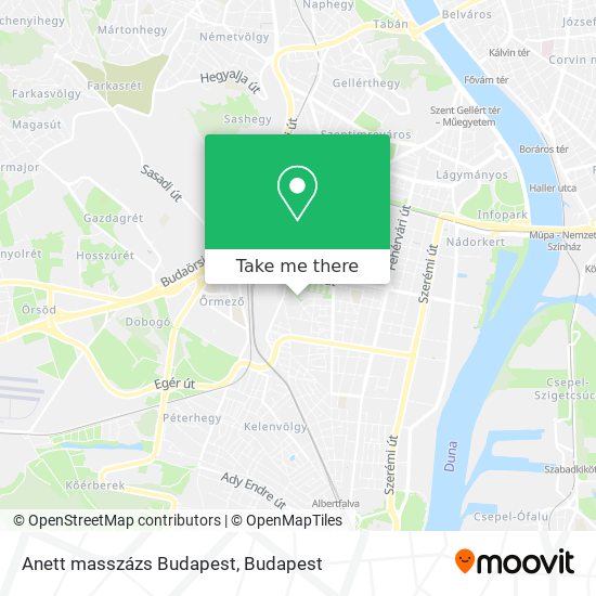 Anett masszázs Budapest map