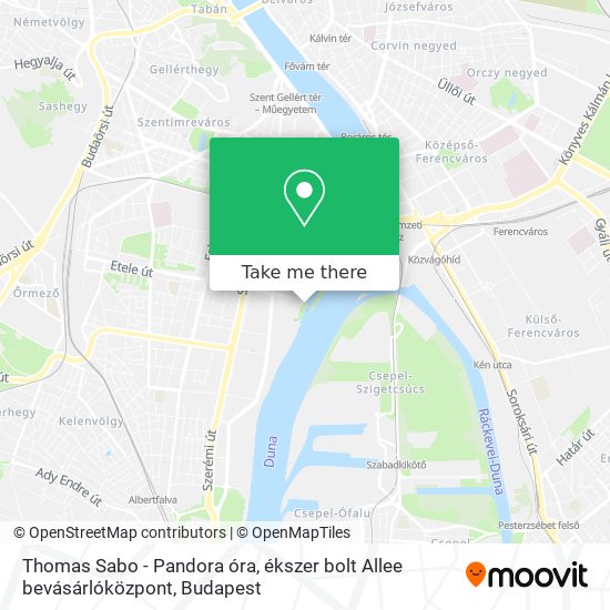 Thomas Sabo - Pandora óra, ékszer bolt Allee bevásárlóközpont map