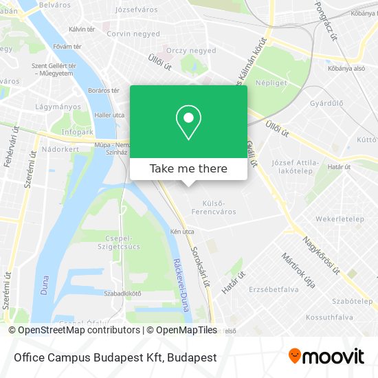 Office Campus Budapest Kft map