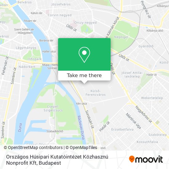 Országos Húsipari Kutatóintézet Közhasznú Nonprofit Kft map