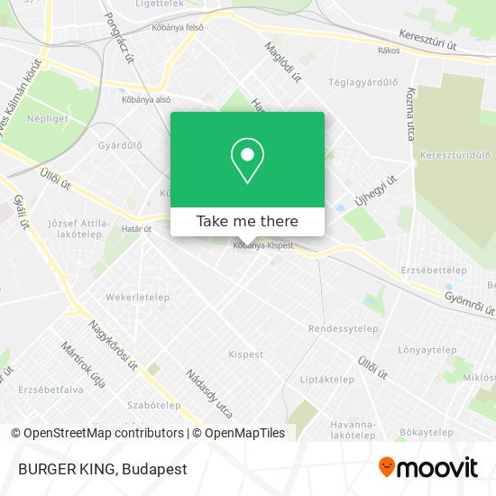 BURGER KING map