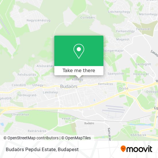 Budaörs Pepdui Estate map