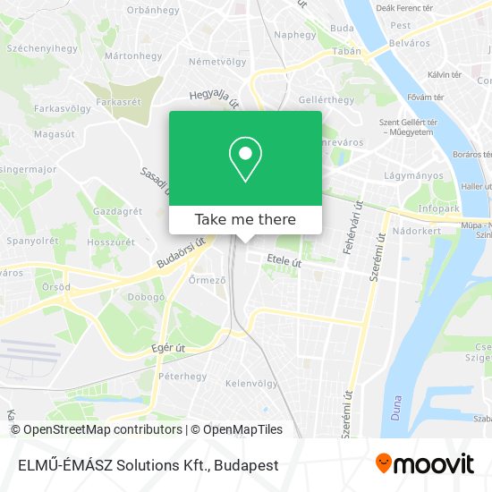 ELMŰ-ÉMÁSZ Solutions Kft. map