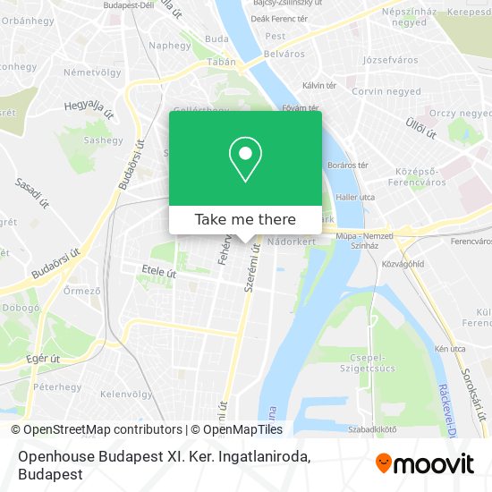 Openhouse Budapest XI. Ker. Ingatlaniroda map