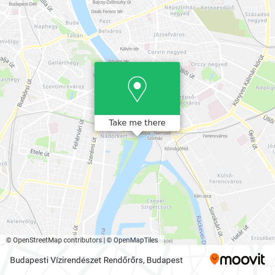 Budapesti Vízirendészet Rendőrőrs map