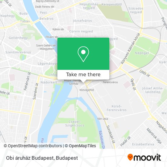 Obi áruház Budapest map
