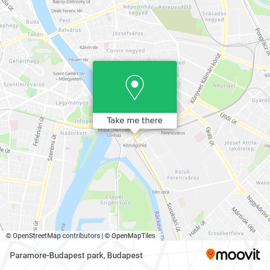 Paramore-Budapest park map