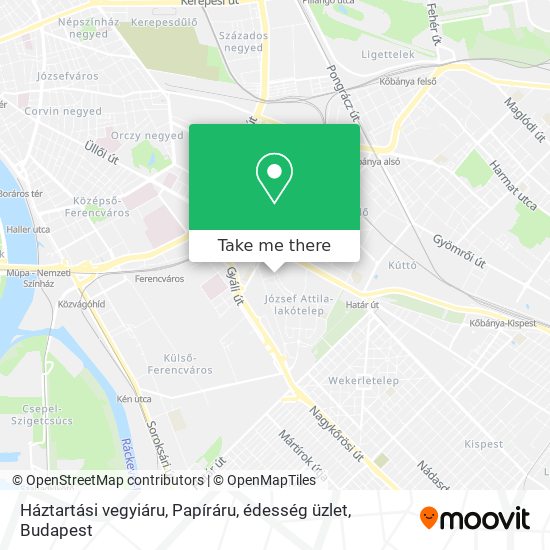 Háztartási vegyiáru, Papíráru, édesség üzlet map