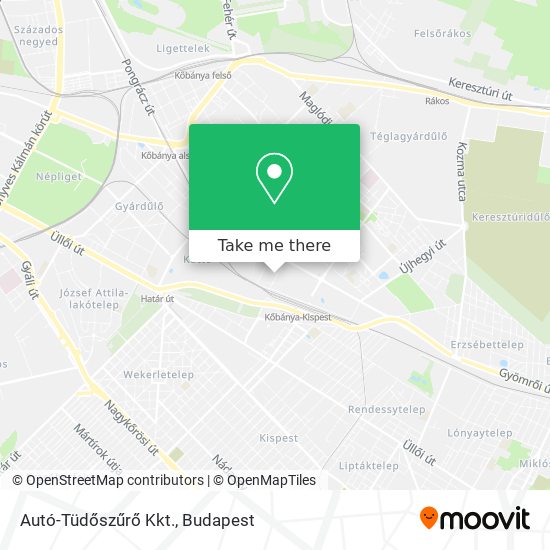 Autó-Tüdőszűrő Kkt. map