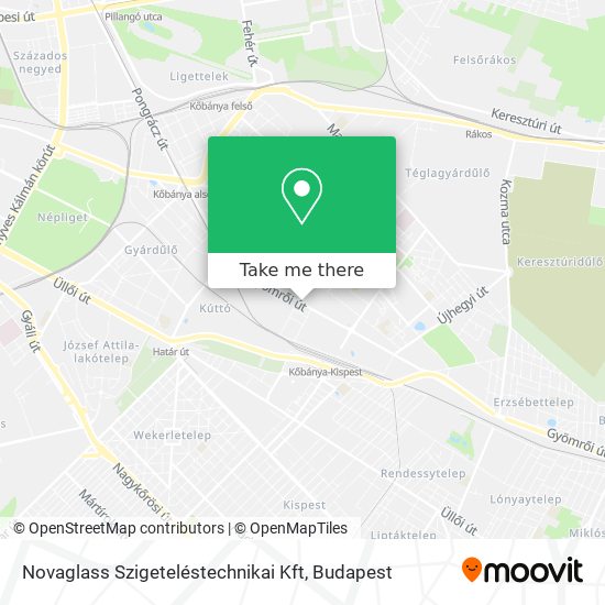 Novaglass Szigeteléstechnikai Kft map