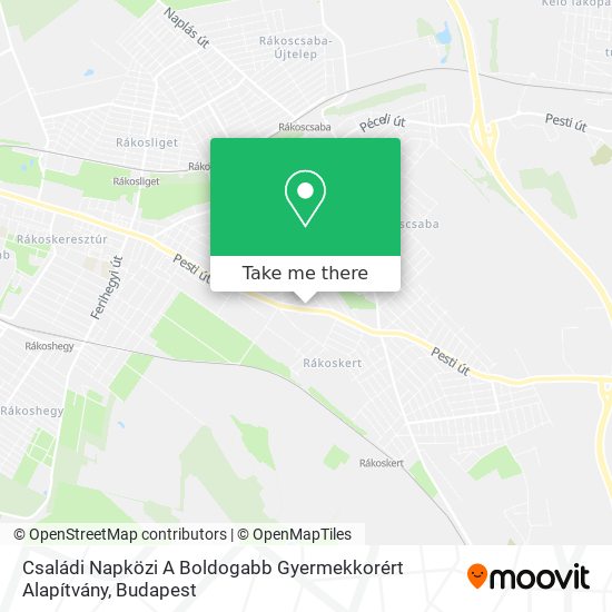 Családi Napközi A Boldogabb Gyermekkorért Alapítvány map