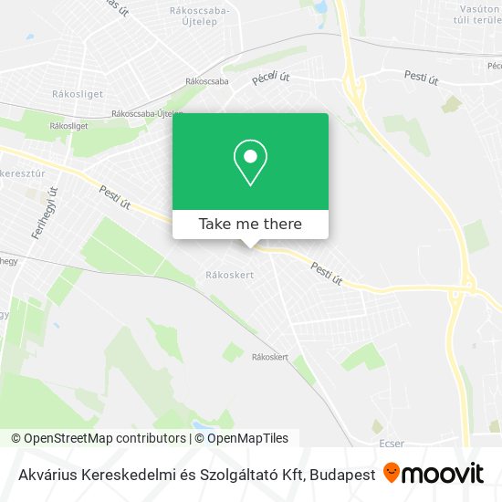 Akvárius Kereskedelmi és Szolgáltató Kft map