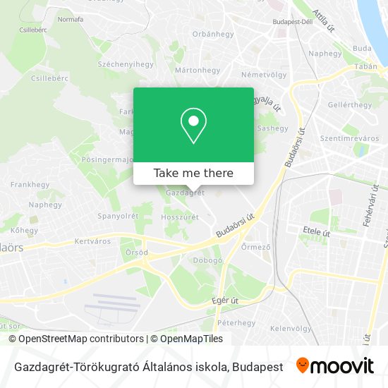 Gazdagrét-Törökugrató Általános iskola map