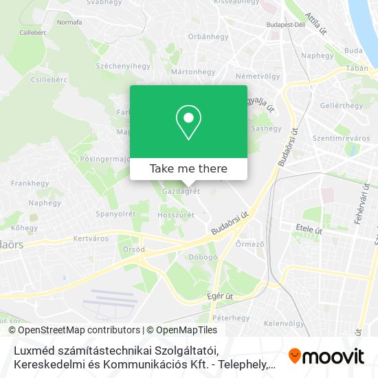 Luxméd számítástechnikai Szolgáltatói, Kereskedelmi és Kommunikációs Kft. - Telephely map