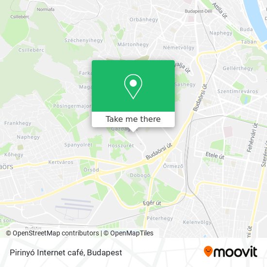 Pirinyó Internet café map