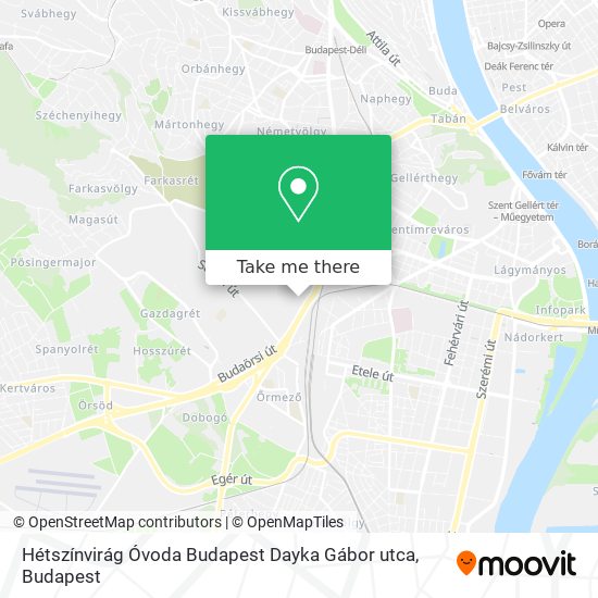 Hétszínvirág Óvoda Budapest Dayka Gábor utca map